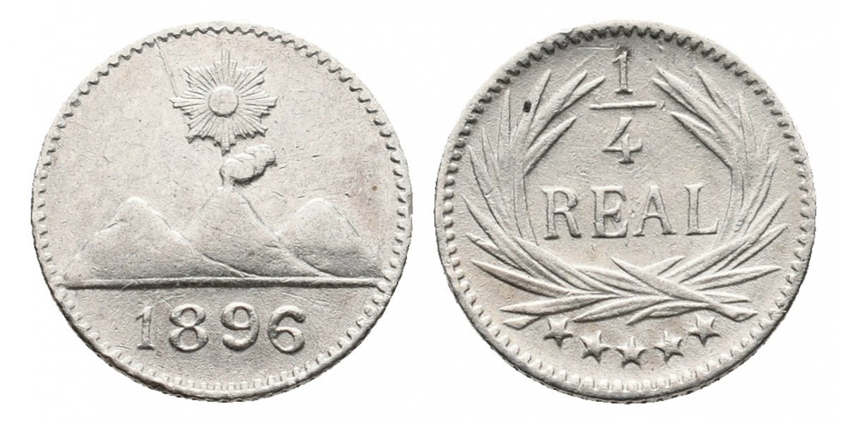 Guatemala. 1/4 real. 1896