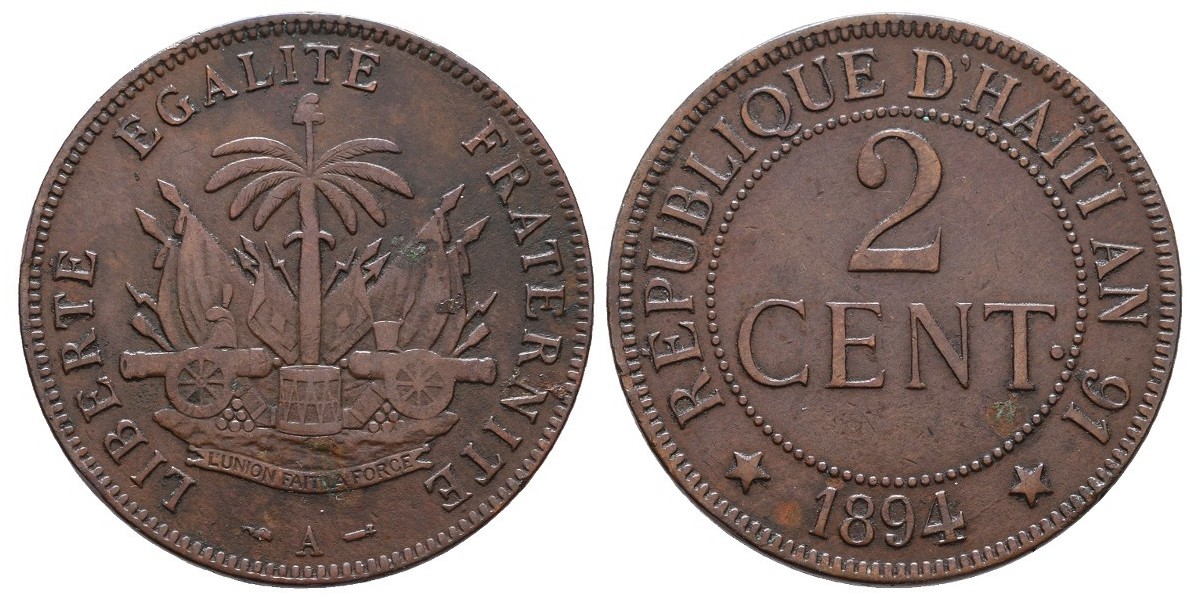 Haití. 2 cent. 1894 A