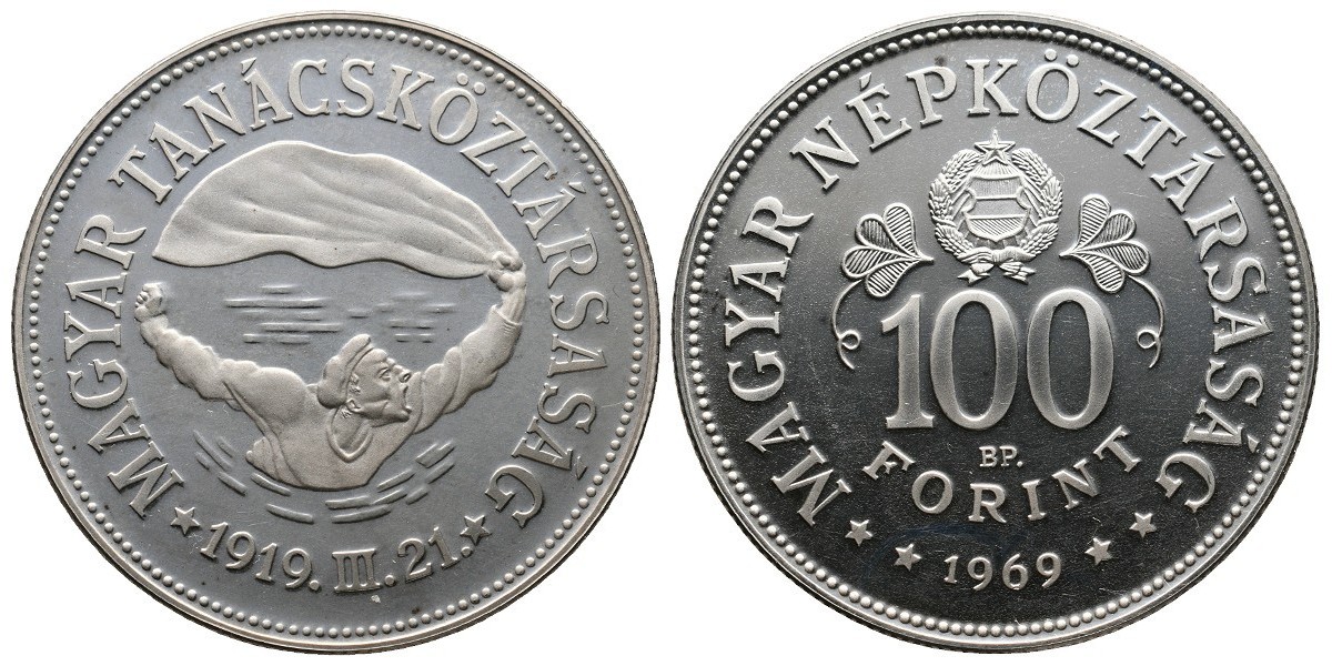 Hungría. 100 forint. 1969