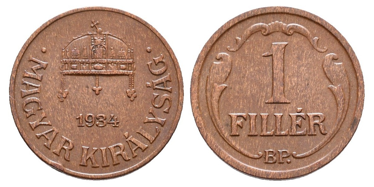 Hungría. 1 filler. 1934