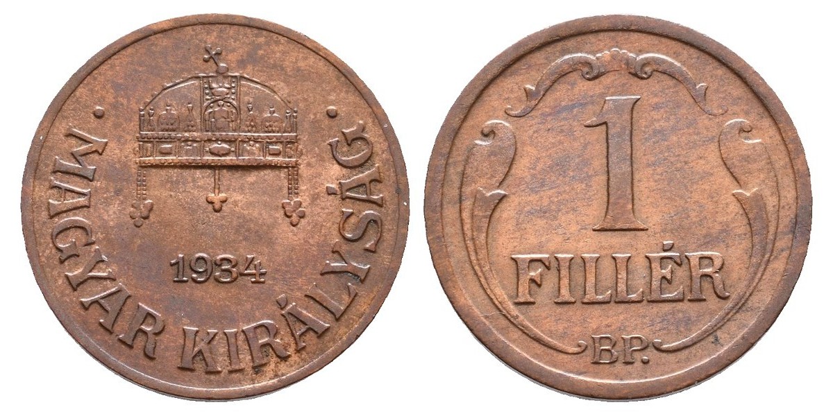 Hungría. 1 filler. 1934