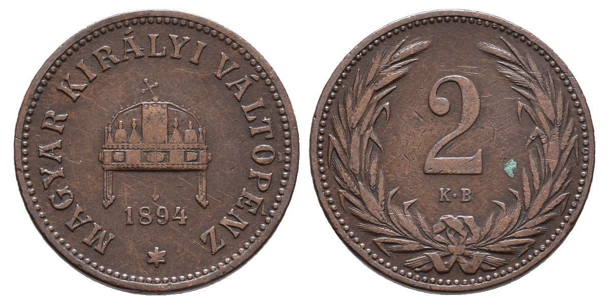 Hungría. 2 filler. 1894
