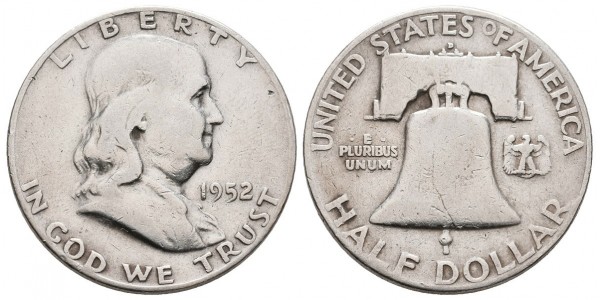 Estados Unidos. 1/2 dollar. 1952 D