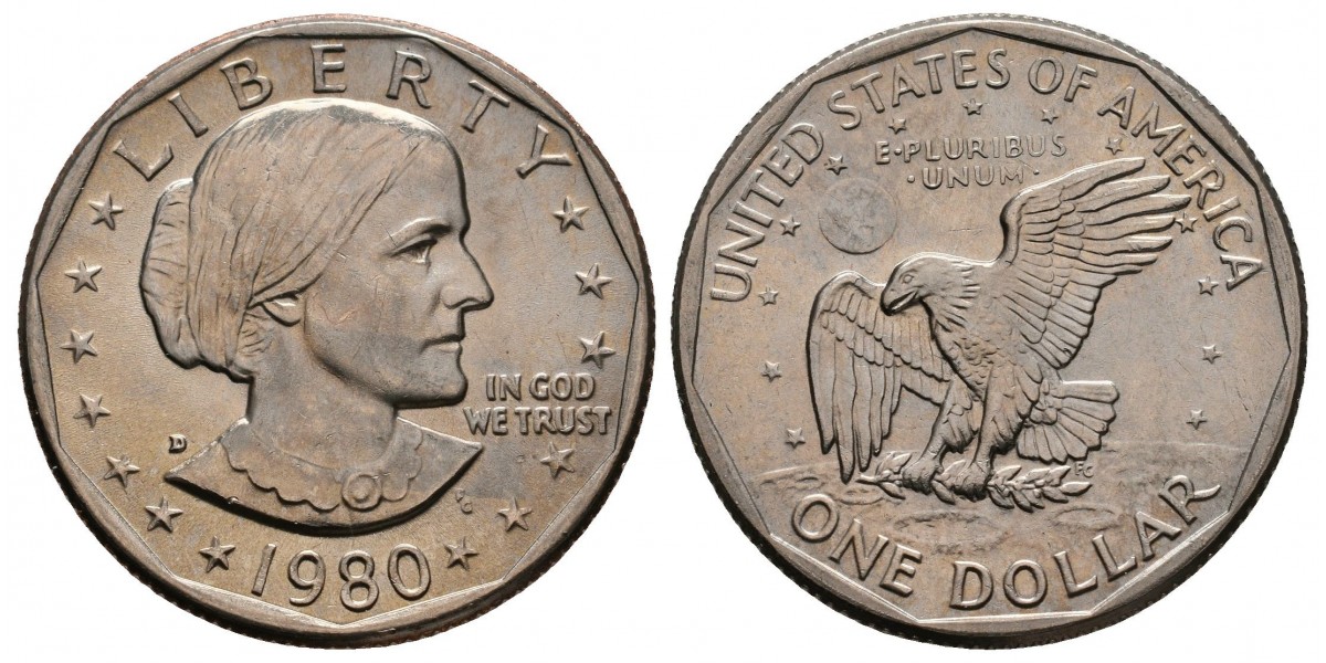Estados Unidos. 1 dollar. 1980 D