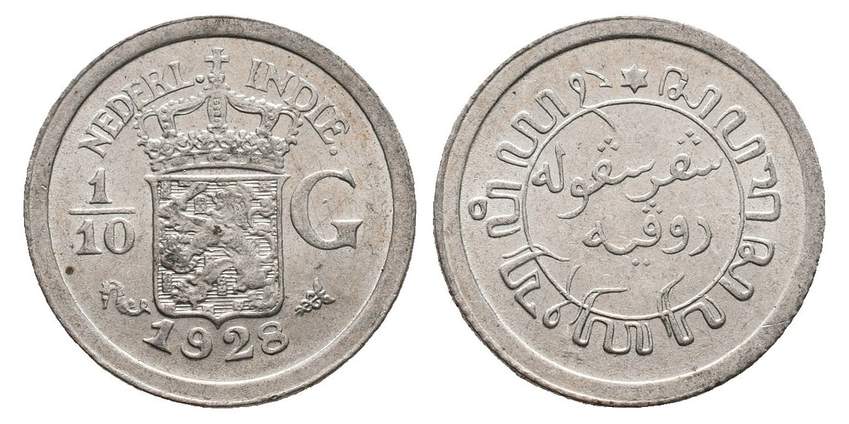 India Holandesa. 1/10 gulden. 1928