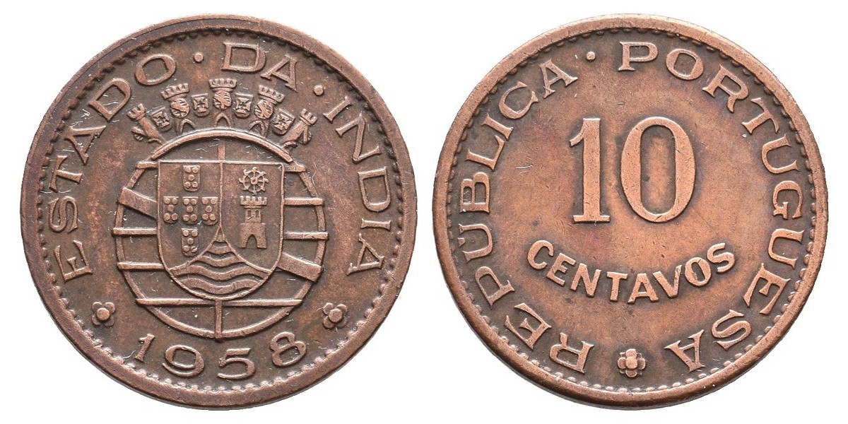 India Portuguesa. 10 centavos. 1958