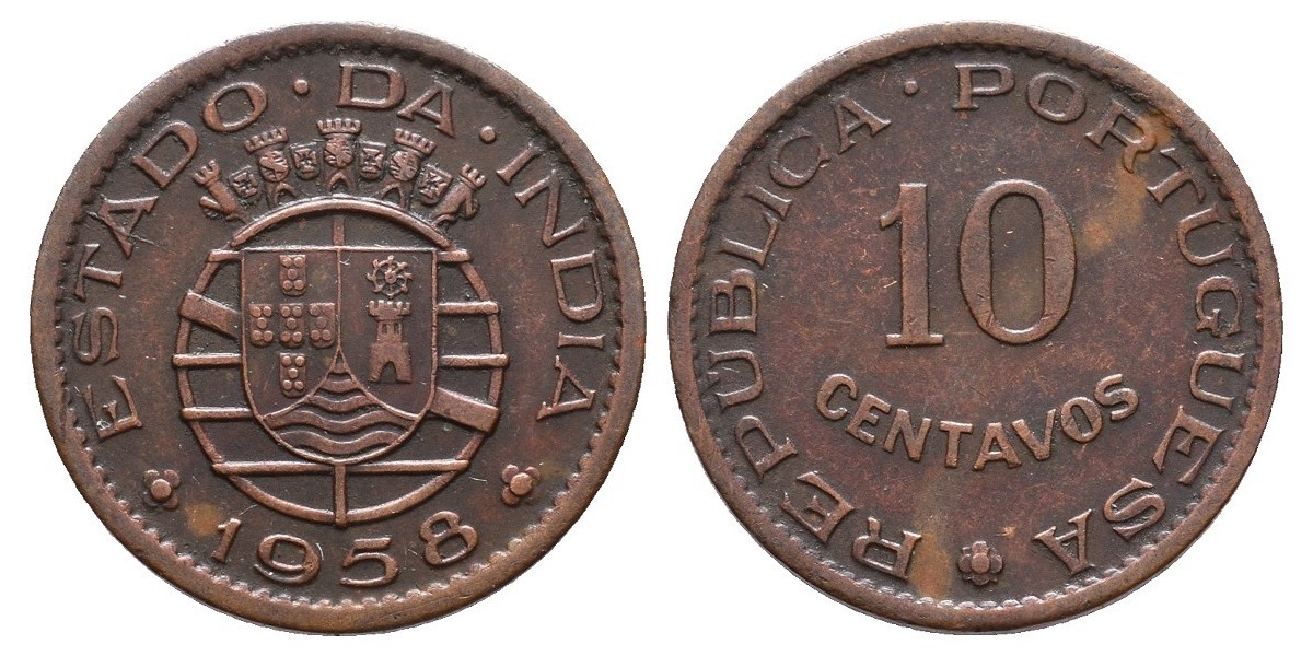 India Portuguesa. 10 centavos. 1958