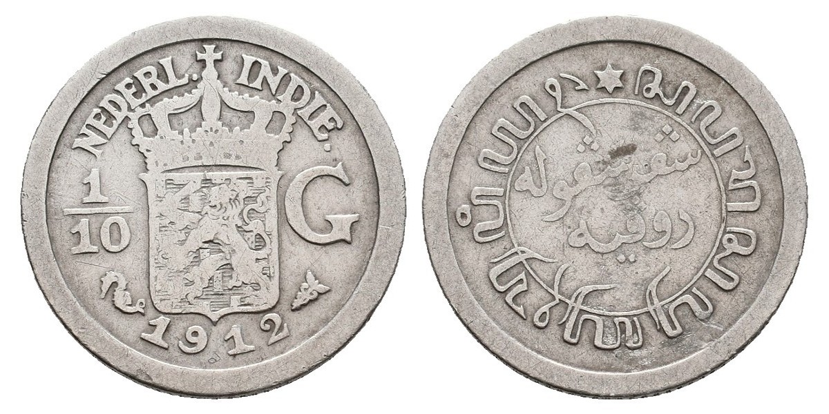Indias Holandesas. 1/10 gulden. 1912