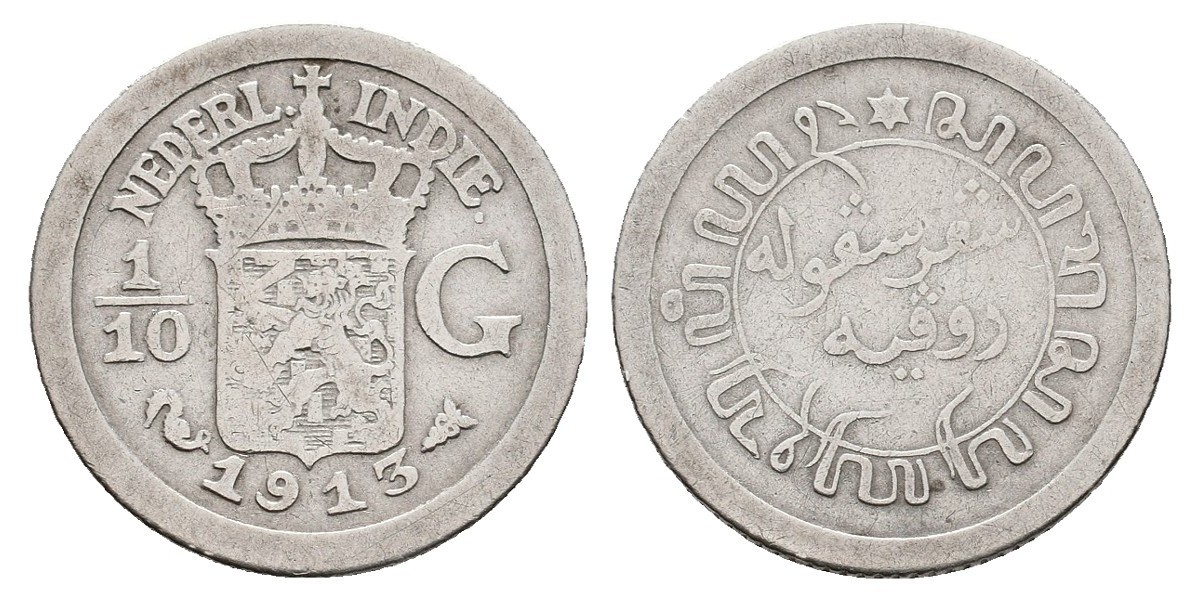 Indias Holandesas. 1/10 gulden. 1913