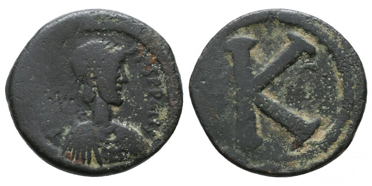 Anastasio. 1/2 follis. 491-518 d.C.. Antioquía