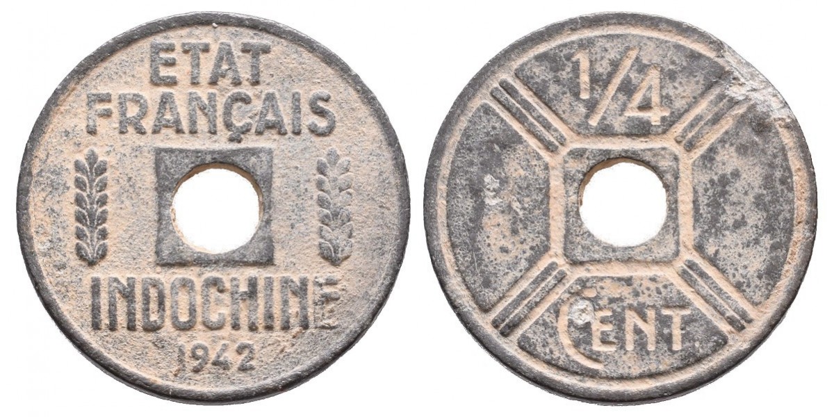 Indo China. 1/4 cent. 1942