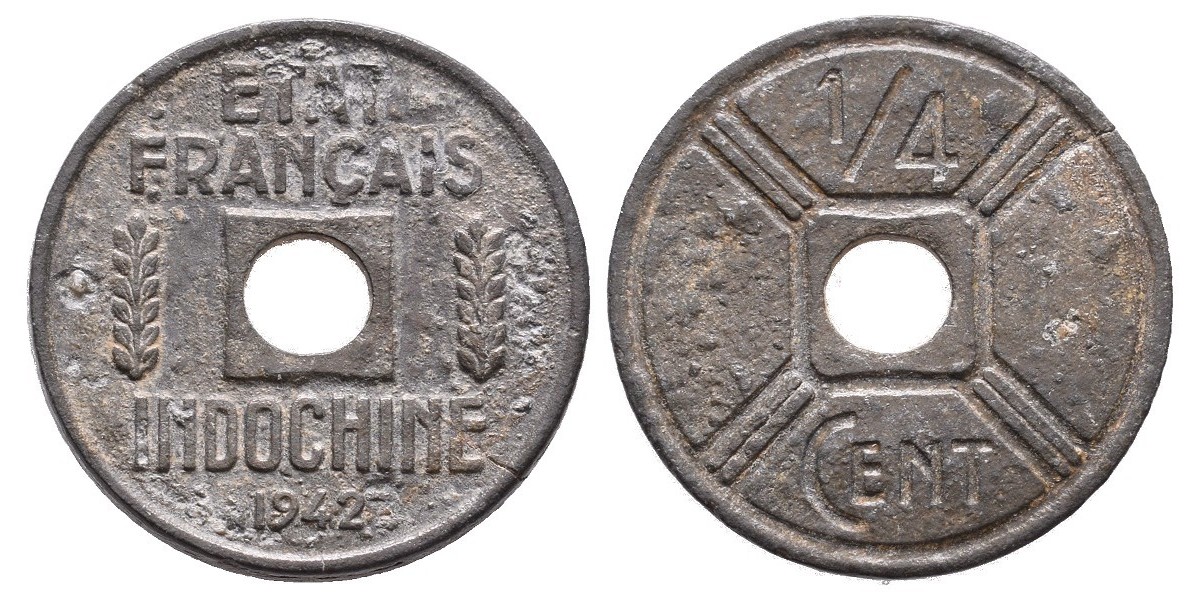 Indo China. 1/4 cent. 1942