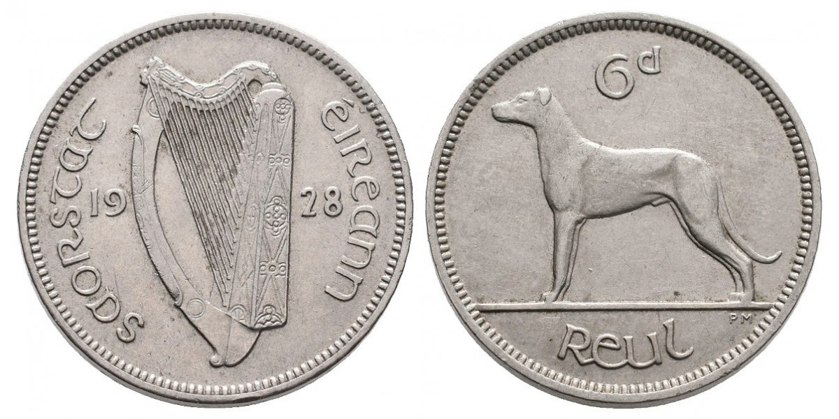 Irlanda. 6 pence. 1928