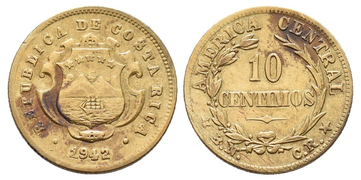 Costa Rica. 10 céntimos. 1942