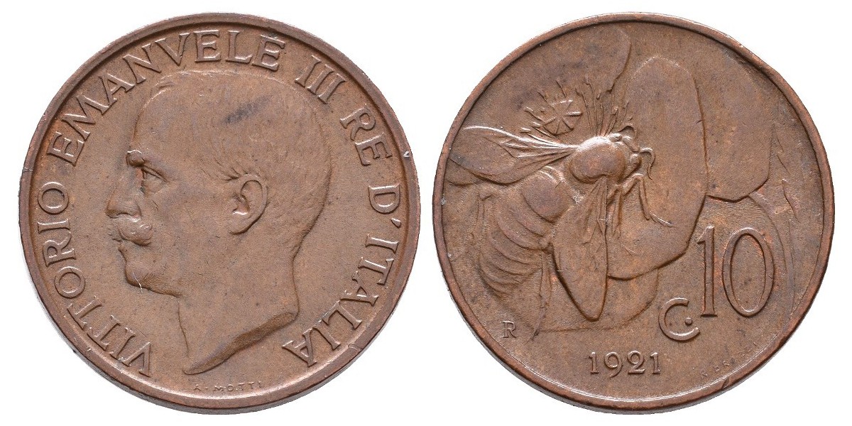 Italia. 10 centesimi. 1921