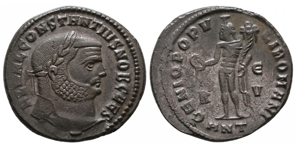 Constancio I. Follis. 305-306 d.C.. Antioquía