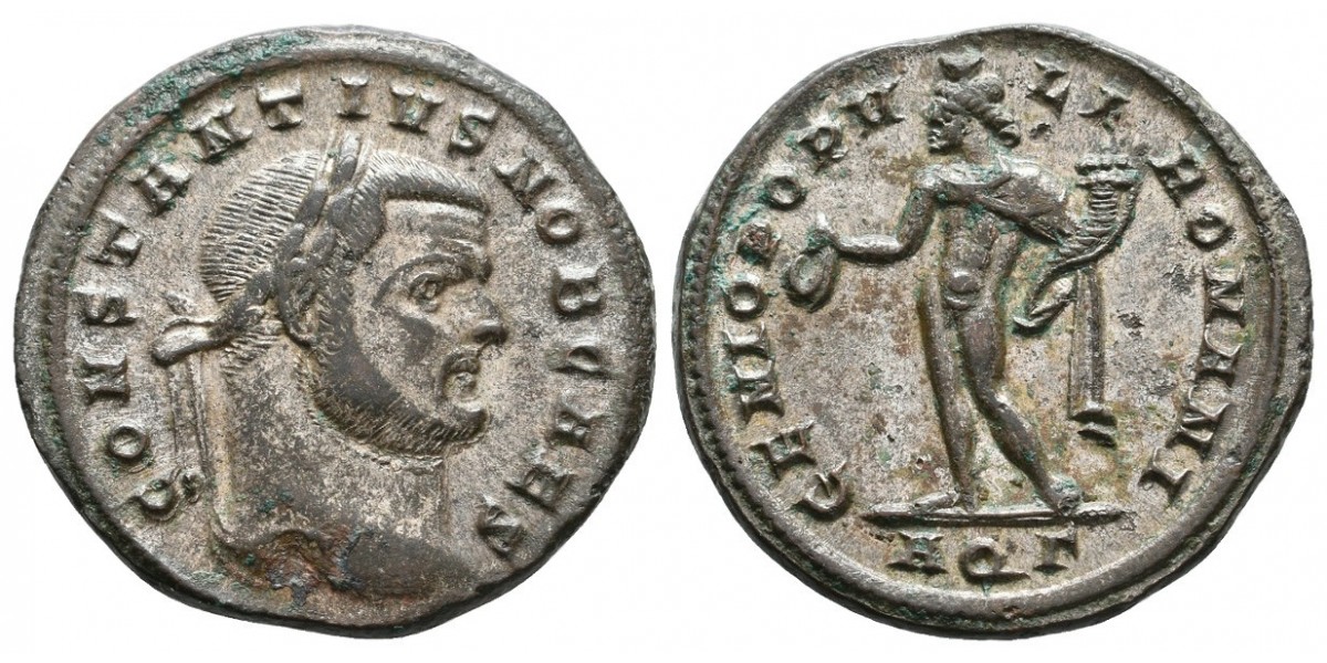 Constancio I. Follis. 305-306 d.C.. Aquilea