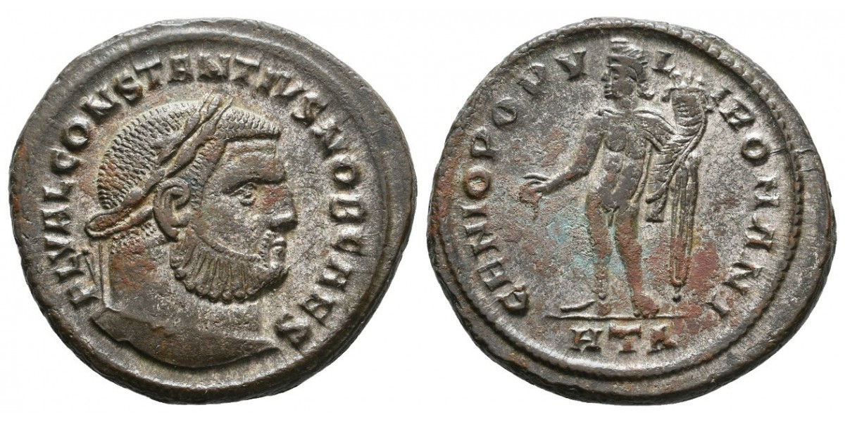 Constancio I. Follis. 305-306 d.C.. Heraclea
