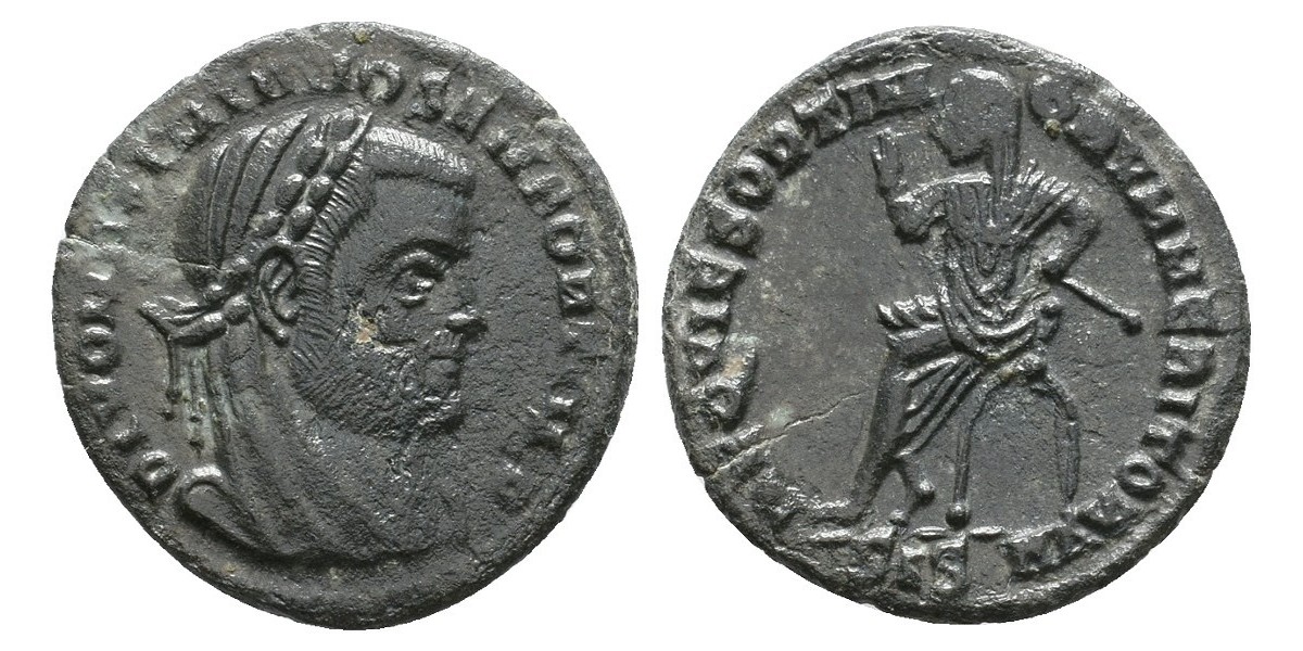 Constancio I. 1/4 follis. 305-306 d.C.. Siscia