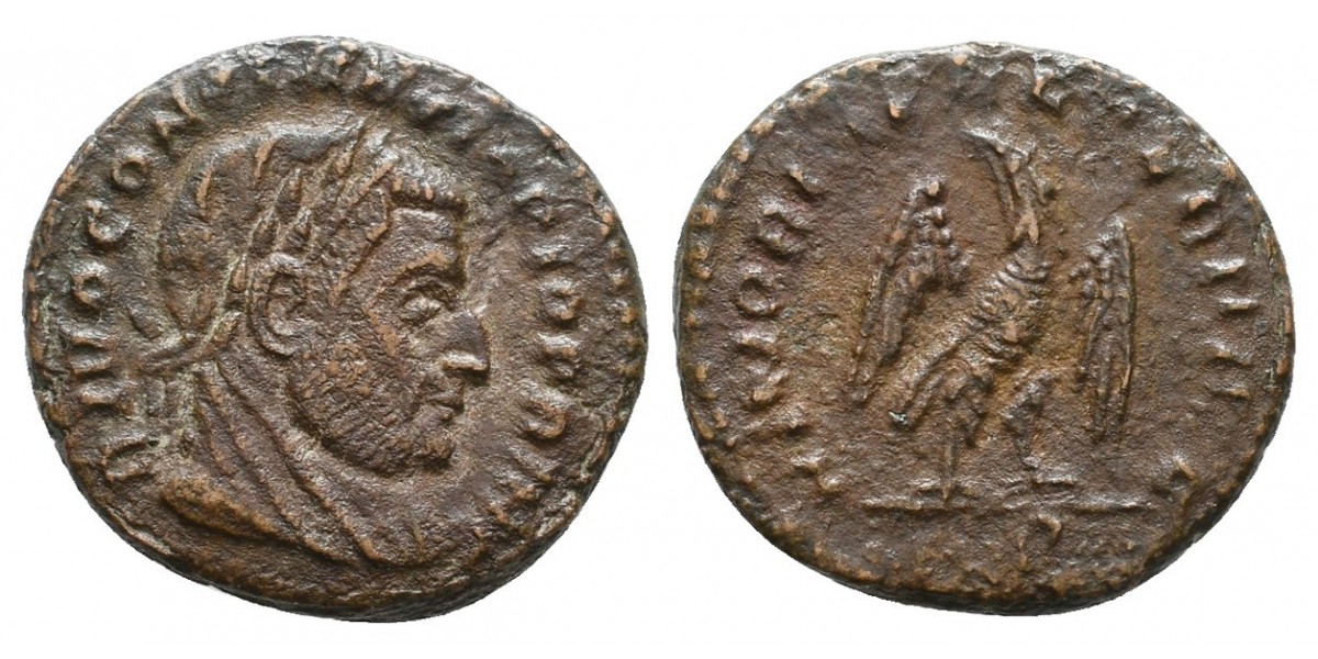 Constancio I. 1/4 follis. 305-306 d.C.. Roma