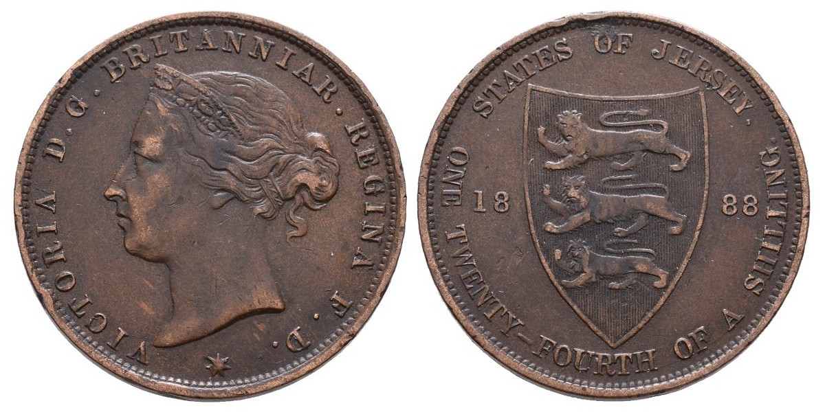 Jersey. 1/24 shilling. 1888