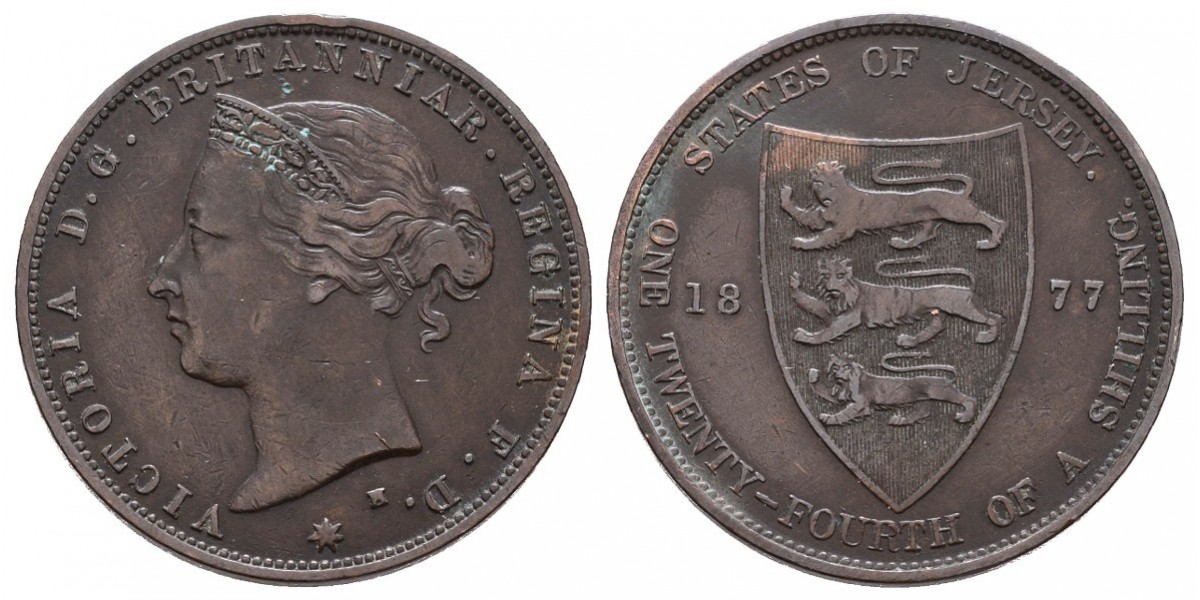 Jersey. 1/24 shillings. 1877 H