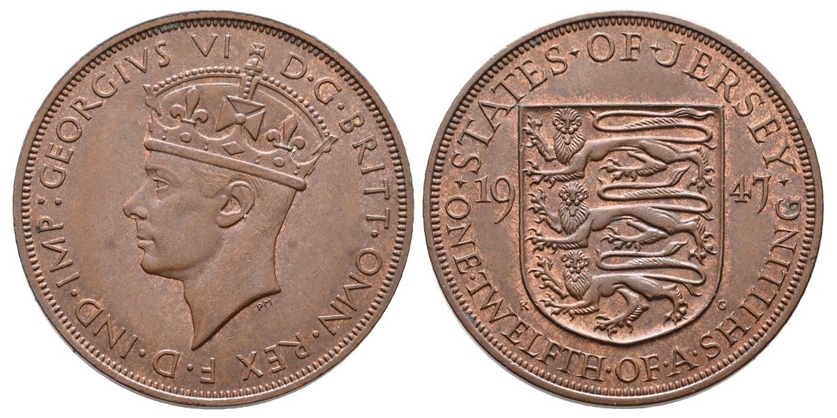 Jersey. 1/12 shilling. 1947