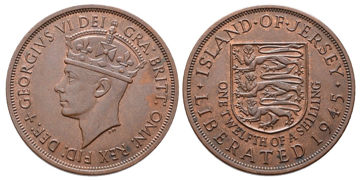 Jersey. 1/12 shilling. 1945
