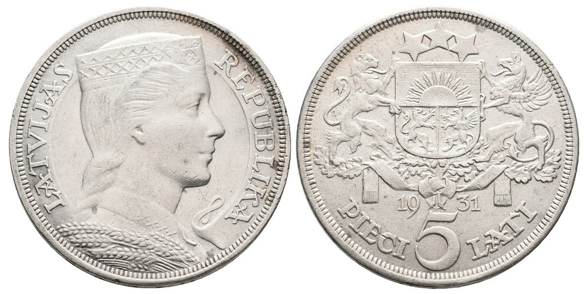 Letonia. 5 lati. 1931