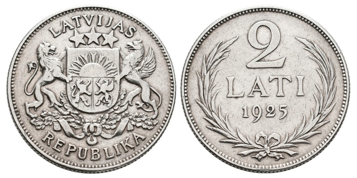 Letonia. 2 lati. 1925