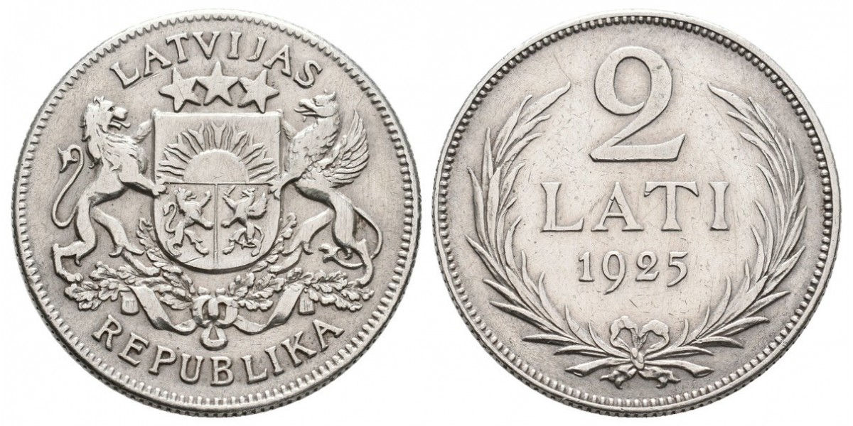 Letonia. 2 lati. 1925
