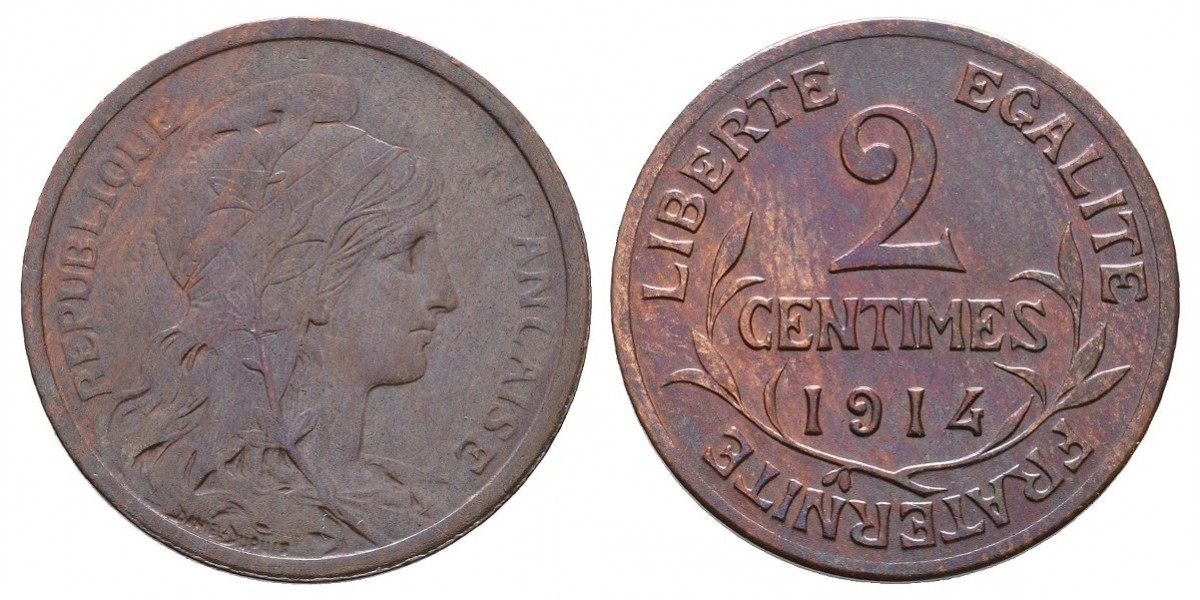 Francia. 2 centimes. 1914