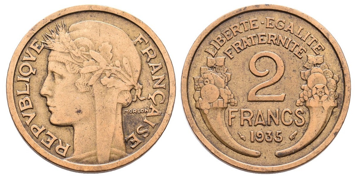 Francia. 2 francs. 1935