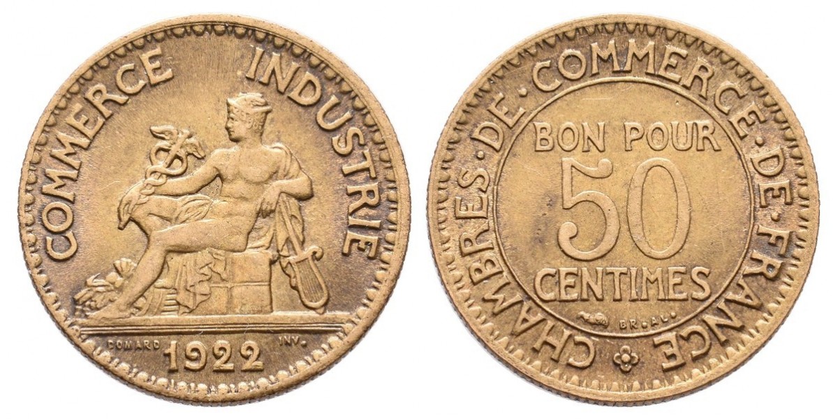 Francia. 50 centimes. 1922
