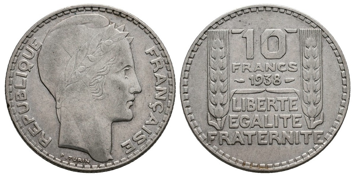 Francia. 10 francs. 1938