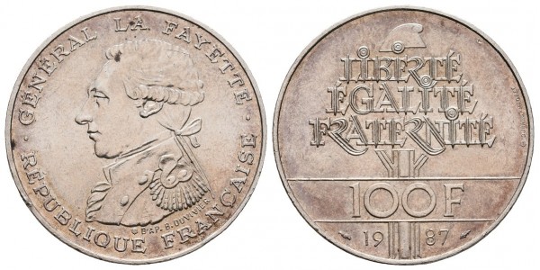 Francia. 100 francs. 1987