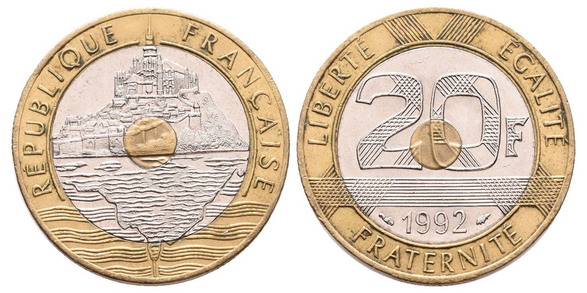Francia. 20 francs. 1992