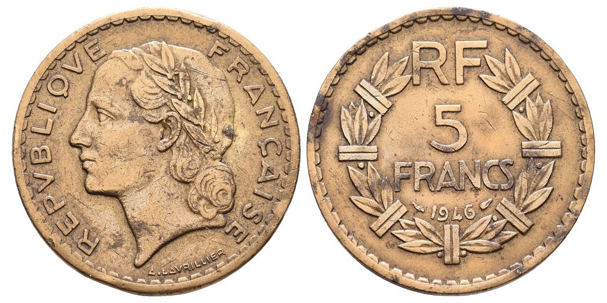 Francia. 5 francs. 1946