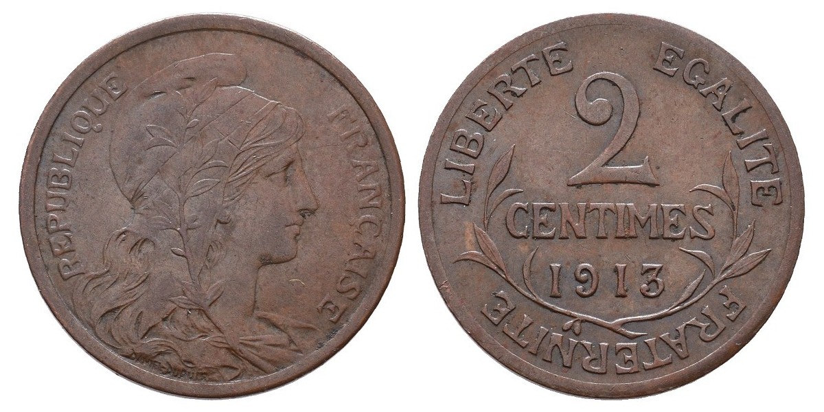 Francia. 2 centimes. 1913