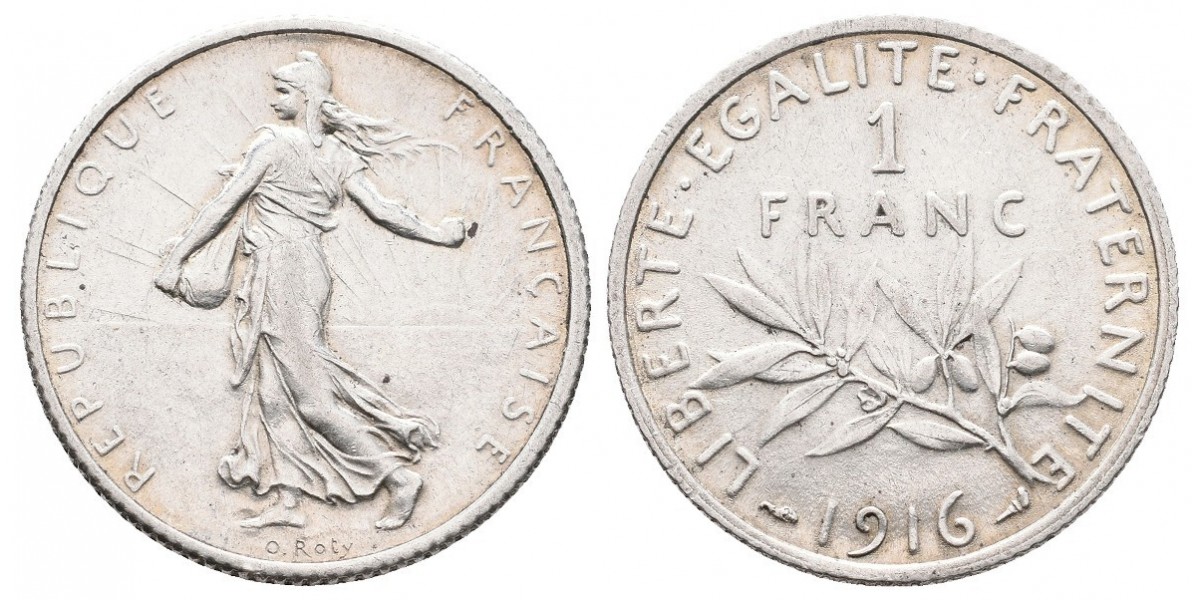 Francia. 1 franc. 1916