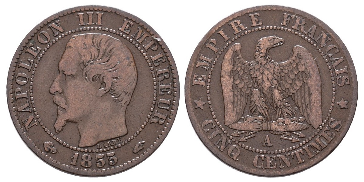 Francia. 5 centimes. 1855 A
