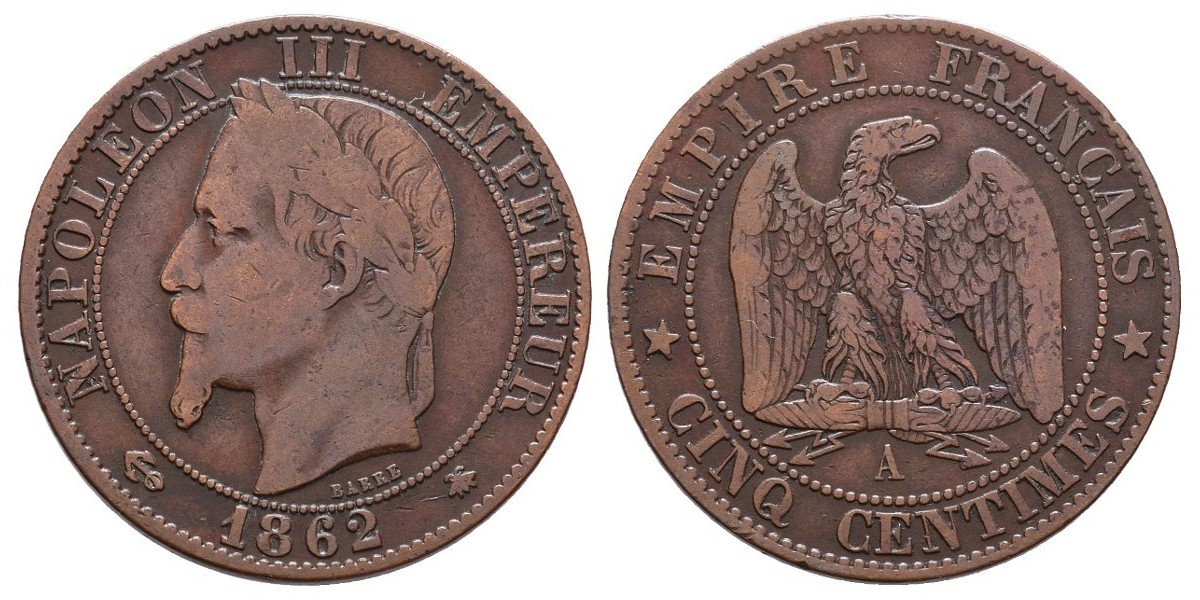 Francia. 5 centimes. 1862 A