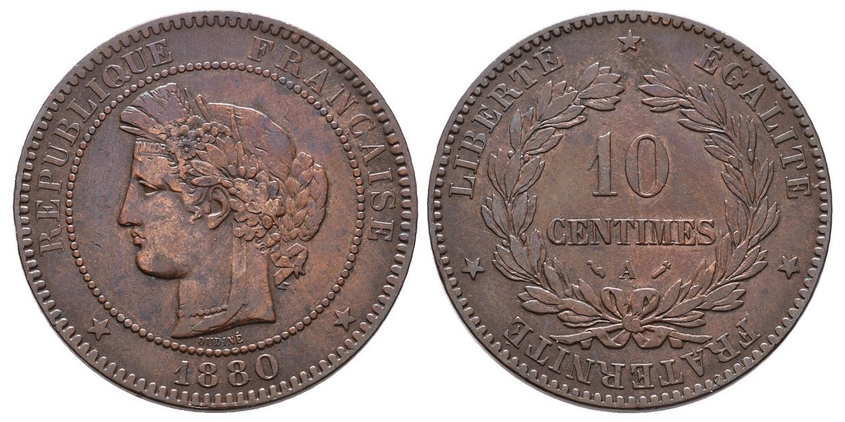 Francia. 10 centimes. 1880 A