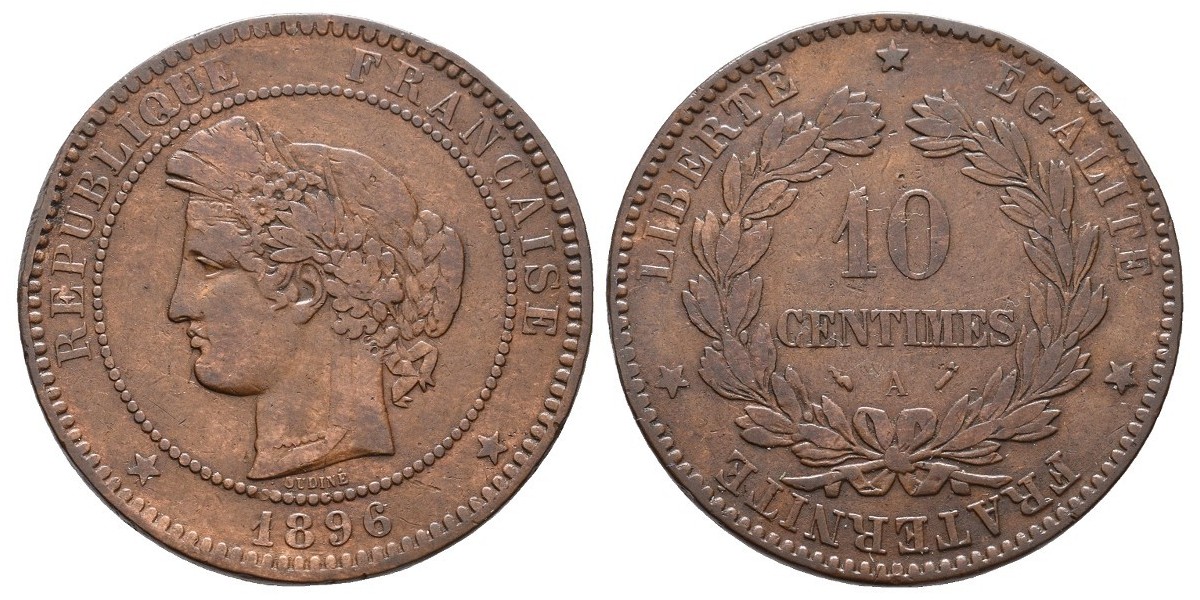 Francia. 10 centimes. 1896 A
