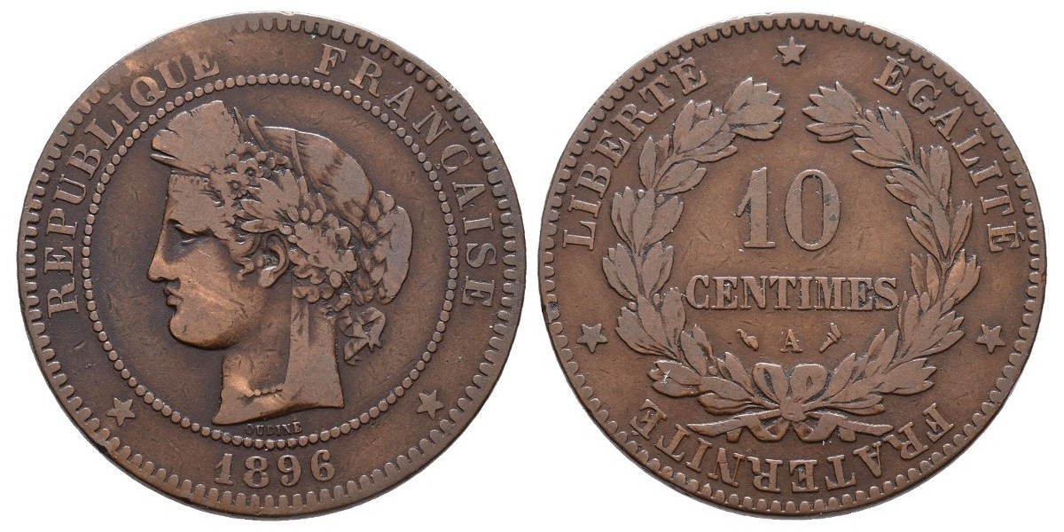 Francia. 10 centimes. 1896 A