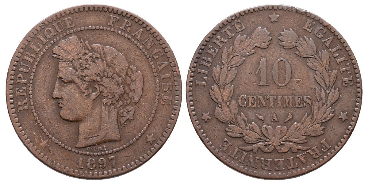 Francia. 10 centimes. 1897 A