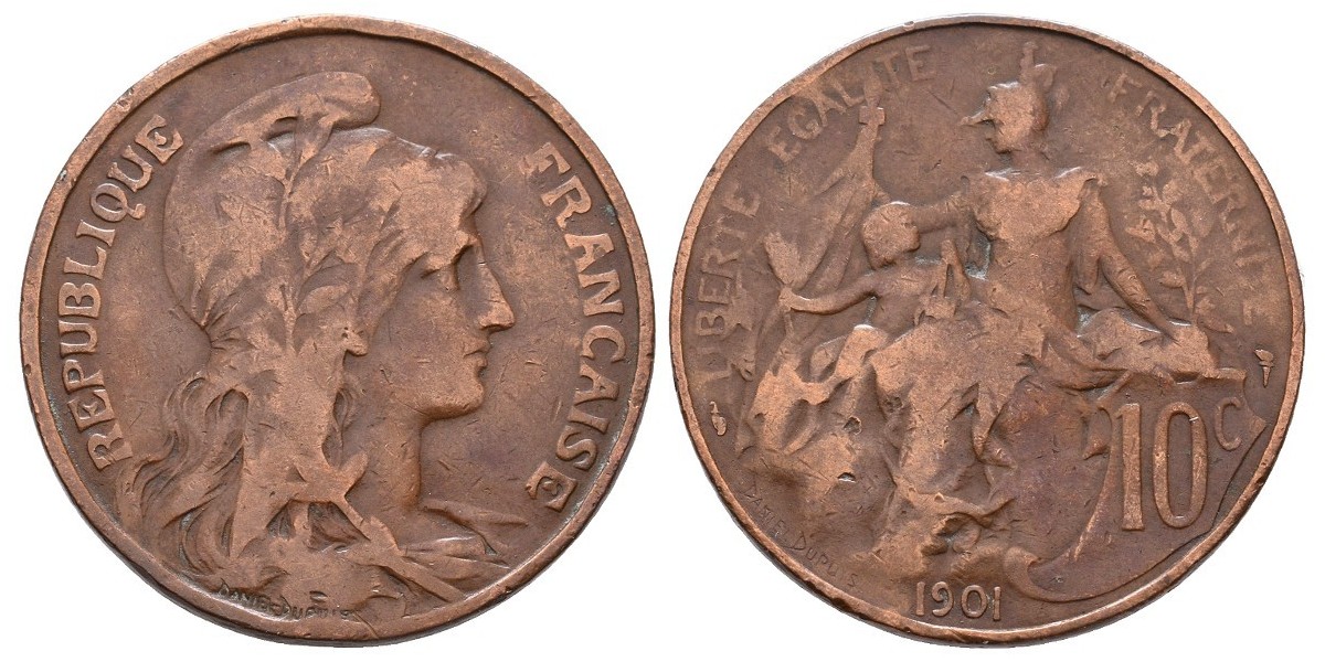 Francia. 10 centimes. 1901