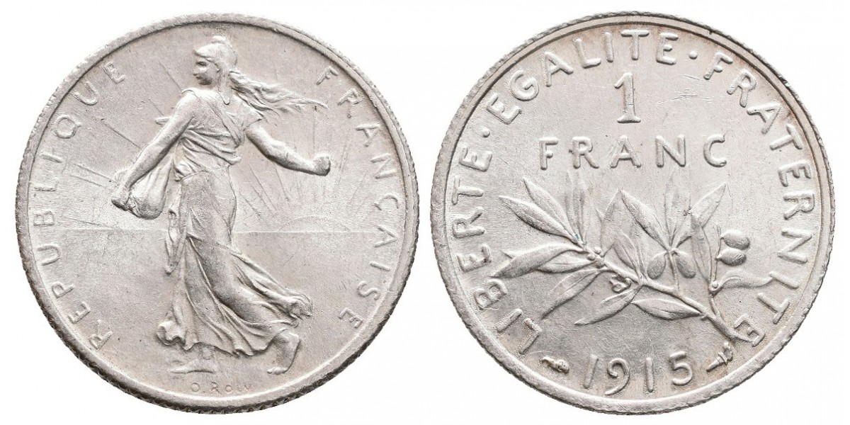Francia. 1 franc. 1915