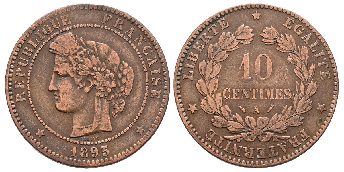 Francia. 10 centimes. 1895 A