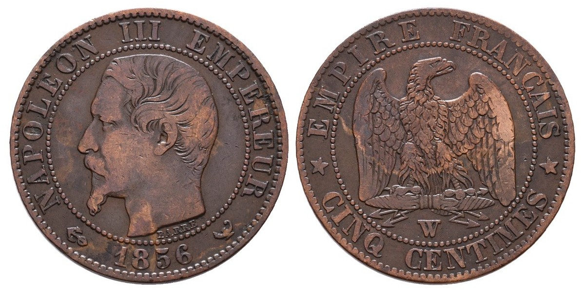 Francia. 5 centimes. 1856 W